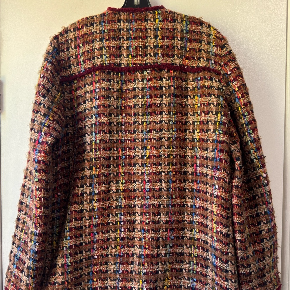Anthropologie Ett.twa Harlequin Colorful Tweed Jacket Blazer - Picture 6 of 16